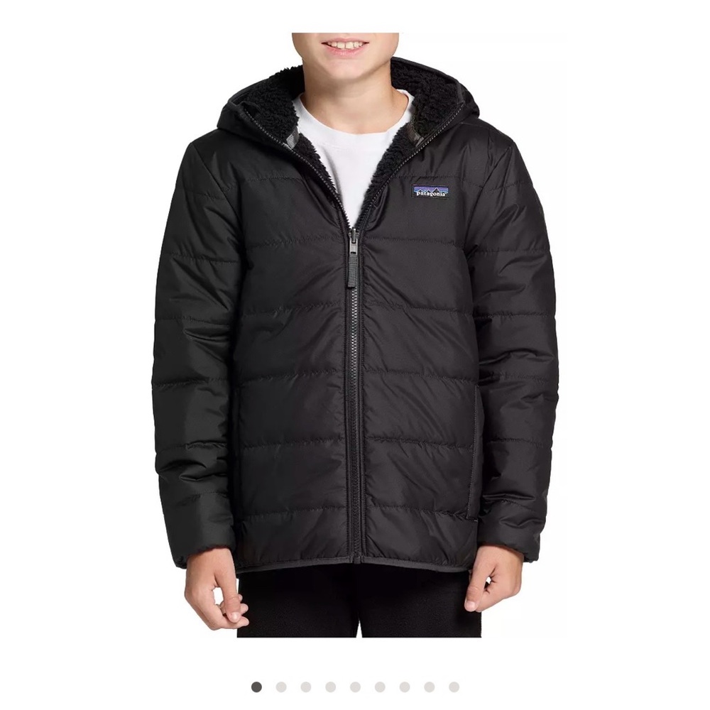 Patagonia Black Quilted Hooded Puffer Jacket